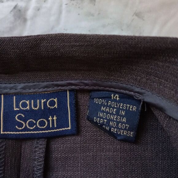 Laura Scott Brown Trouser Work Dress Pants Size 14 - Picture 4 of 6